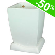 Pot carre rotomoule - Blanc